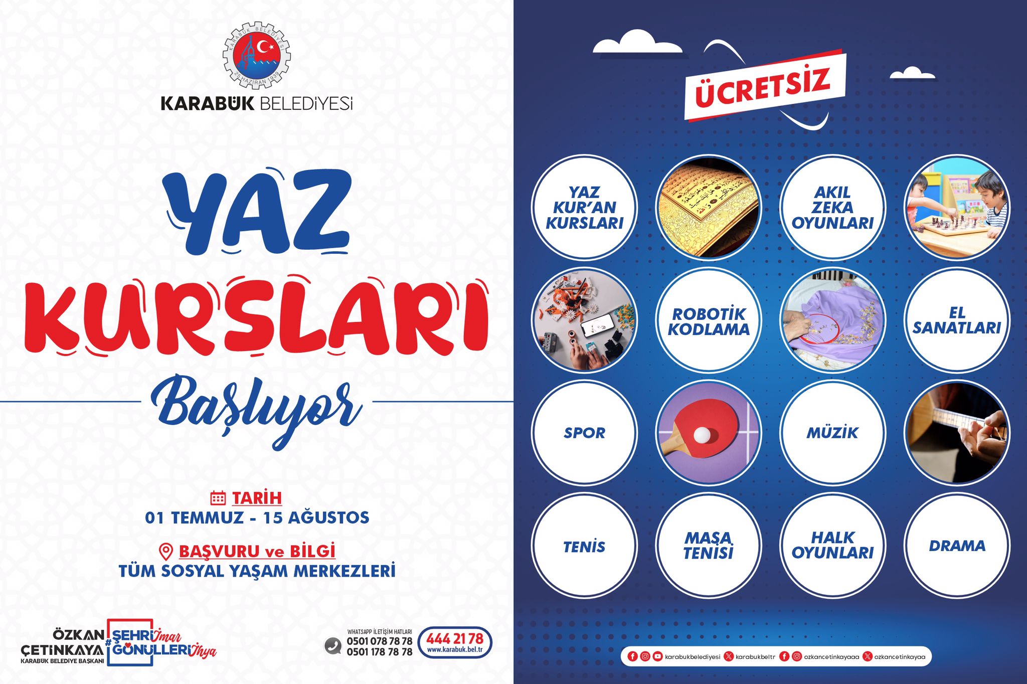 KARABÜK BELEDİYESİ YAZ KURSLARI