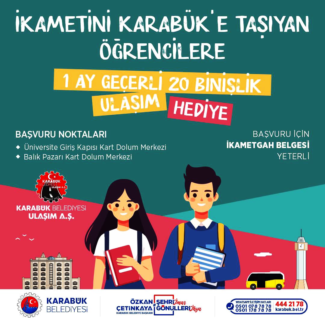  Belediye’den Üniversite Öğrencilerimize                Ulaşım Desteği