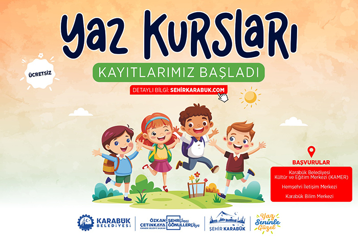 YAZ KURSLARI BAŞVURULARI BAŞLADI